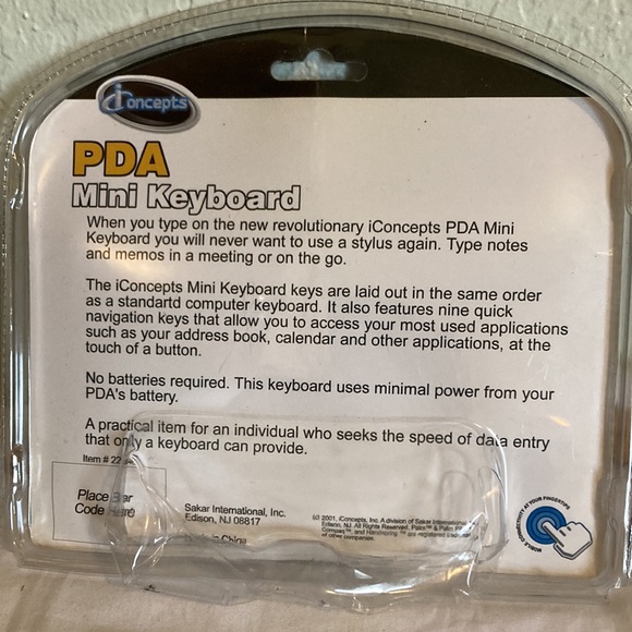 iConcepts Sakar PDA mini keyboard 22446 Fits Palm V & Vex New - Picture 3 of 3